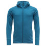 Męska bluza Devold Nibba Man Jacket W/Hood niebieski Blue Melange