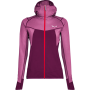 Bluza damska Salewa Puez Hybrid PL W FZ fioletowy DarkPurpleMelange