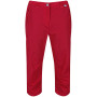 Damskie spodnie 3/4 Regatta Chaska Capri II czerwony DarkCerise
