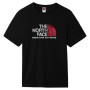 Koszulka męska The North Face S/S Rust 2 Tee 2022 czarny Tnf Black/Brilliant Coral