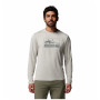 Koszulka męska Columbia Parsons Point™ Ls Graphic Tee beżowy Dark Stone Heather Framed Peakscape