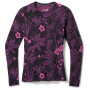 Damska koszulka Smartwool W Classic Thermal Merino BL Crew Boxed 2023 fioletowy Purple Iris Floral