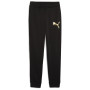 Damskie spodnie dresowe Puma ESS METALLIC Sweatpants FL czarny PUMA Black-Metallic Gold