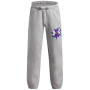 Spodnie dziecięce Under Armour UA B Rival FLC Graphics Jgr Mod Gray Light Heather szary/biały Mod Gray Light Heather / / White
