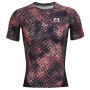 Koszulka męska Under Armour HG Armour Prtd Comp ciemnoczerwony Bolt Red/Black/White