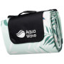 Koc piknikowy Aquawave Salva Blanket niebieski DustyAquaLeavesPrint