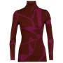 Bluza damska Icebreaker 250 Vertex LS Half Zip Fractured Landscapes czerwony espresso/cherry/j