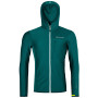 Kurtka męska Ortovox Fleece Light Grid Hooded Jacket zielony Pacific Green