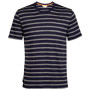 Koszulka męska Icebreaker Drayden SS Tee Stripe ciemnoniebieski midnight navy/gritstone heather/s