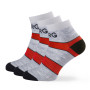 Damskie skarpety Warg Trail Low Wool 3-pack szary/czerwony SvSedaCernoRedCerna