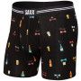 Bokserki Saxx Vibe Boxer Brief czarny/żółty black bowties n booze