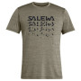 Koszulka męska Salewa Puez Hybrid 2 Dry M S/S Tee khaki Bungee Cord Melange