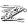 Składany nóż Victorinox Classic 58 mm biały/czarny CubicIllusion