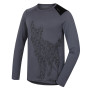 Męska koszulka Husky Merino 100 dl. rukáv Dog szary