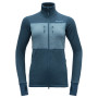 Bluza damska Devold Egga Grid Merino Jkt niebieski/jasnoniebieski Flood/Moon