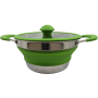 Garnek Vango Cuisine 1.5L Non-Stick Casserole srebrny/zielony herbal