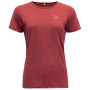 Damska koszulka Devold Valldal Merino 130 Tee Wmn czerwony Beauty