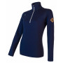 Bluza damska Sensor Merino Upper krótki zamek ciemnoniebieski DeepBlue