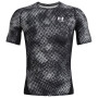Koszulka męska Under Armour HG Armour Prtd Comp czarny Black/Halo Gray/White