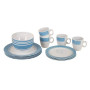 Zestaw naczyń Bo-Camp Dinner set 16 biały/niebieski  blauw