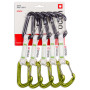 Zestaw ekspresów Ocún Hawk Qd Wire Bio-Dyn-Ring 15 mm 10 cm 5-Pack zielony/szary Green
