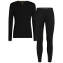 Zestaw męski Icebreaker M 175 Everyday LS Crewe and Leggings Set czarny Black