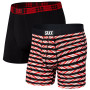 Bokserki Saxx Vibe Super Soft BB 2Pk czerwony/czarny MintyFresh/Black