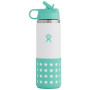 Butelka dla dziecka Hydro Flask Kids Wide Mouth 20 oz Straw Lid/Boot turkusowy Iceland