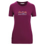 Damska koszulka Icebreaker Women Tech Lite II SS Tee Mountain Geology fioletowy Go Berry