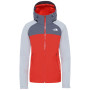 Kurtka damska The North Face Stratos czerwony/szary Vanadisgry/Meldgrey/Flare
