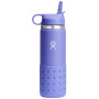 Butelka dla dziecka Hydro Flask Kids Wide Mouth 20 oz Straw Lid/Boot fioletowy lupine