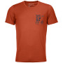 Koszulka męska Ortovox 185 Merino Way To Powder Ts M pomarańczowy desert orange