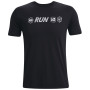 Koszulka męska Under Armour Run Anywhere SS czarny Black / White / White