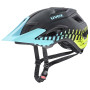 Kask rowerowy Uvex Access czarny/niebieski Black Aqua Lime Mat