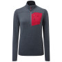 Bluza damska Mountain Equipment Lumiko Wmns Zip T Medieval Blue zarys Ombre Blue/Capsicum