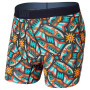 Bokserki Saxx Quest Boxer Brief Fly niebieski/pomarańczowy MultiFishAreFly