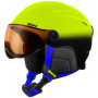 Kask narciarski dla dzieci Relax Twister Visor czarny/żółty neon žlutá, černá