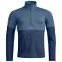 Bluza męska Ortovox Fleece Light Zip Neck niebieski Blue Nunatak