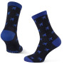 Skarpetki Warg Happy Merino M Airplane czarny/niebieski Black/Blue