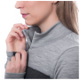 Damska koszulka Sensor Merino Bold dl. rukáv zip