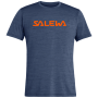 Koszulka męska Salewa Puez Hybrid 2 Dry M S/S Tee niebieski/szary 3966 - navy blazer melange