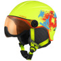Kask narciarski dla dzieci Relax Twister Visor żółty MatteNeonYellow