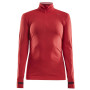 Koszulka damska Craft Fuseknit Comfort Zip W czerwony Beam
