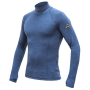 Męska koszulka Sensor Merino Bold Roll Neck dl.rukáv niebieski Cool Blue