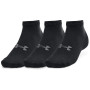 Zestaw skarpetek Under Armour Essential Low Cut 3pk czarny Black / Black / Pitch Gray