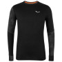 Koszulka męska Salewa Cristallo Warm Amr M L/S Tee. czarny black out