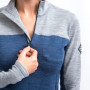 Damska koszulka Sensor Merino Bold dł. rękaw zip