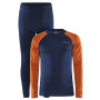 Zestaw dla mężczyzn Craft Core Warm Baselayer ciemnoniebieski Blaze-Chestnut