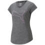 Koszulka damska Puma Train Favorite Heather Cat Tee zarys green