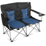 Fotel Kampa Lofa Double czarny/niebieski Midnight